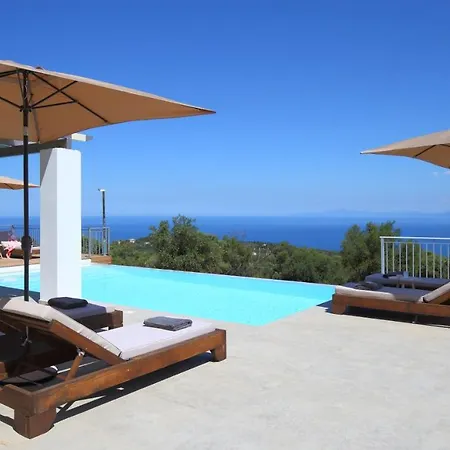 Tsakmakis - Luxury - Panoramic Sea View Lefkada Villa Tsoukaládhes